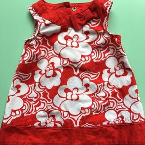 Gymboree red floral dress 0-3 mos